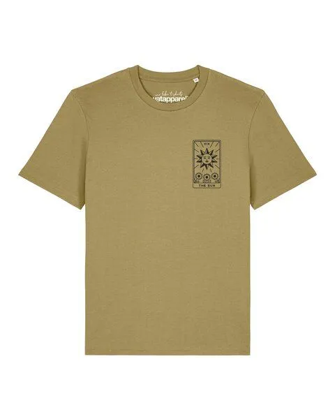 watapparel watapparel T-Shirt Unisex Tarot The Sun, Faded olive, – Produktbild 1 von 2