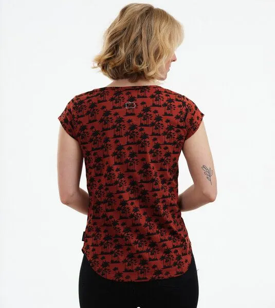 Gary Mash GARY MASH Shirt Asheville Palmen aus Biobaumwolle, Rot, – Produktbild 3 von 4