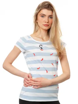 FellHerz Red Chilli Cap Sleeve block striped light blue - XXL – Produktbild 1 von 1