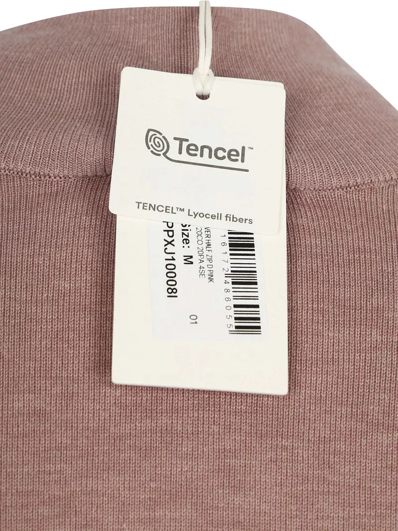Profuomo Profuomo Half-Zip Pullover Luxury Basic Rosa - Größe L, Pink, – Produktbild 4 von 4