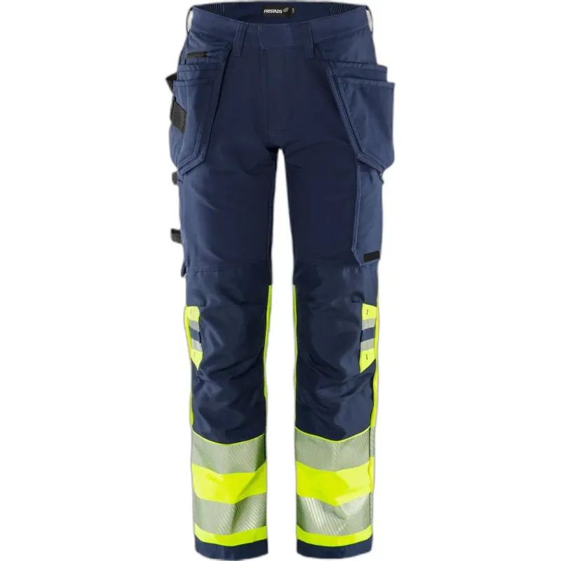 Fristads Hochsichtbare Arbeitshose Klasse 1 Fristads Outdoor 2643 GSTP, Gelb, – Produktbild 2 von 2