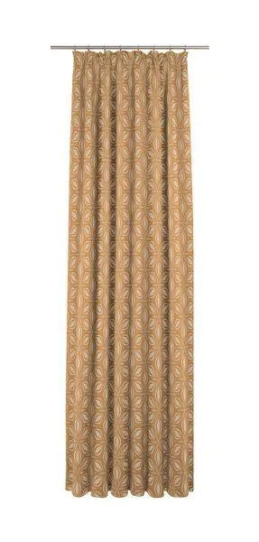 Nature by Adam Nature by Adam Vorhang aus 100% Bio-Baumwolle - Made in Germany - Retro Floret, Curry, – Produktbild 2 von 7