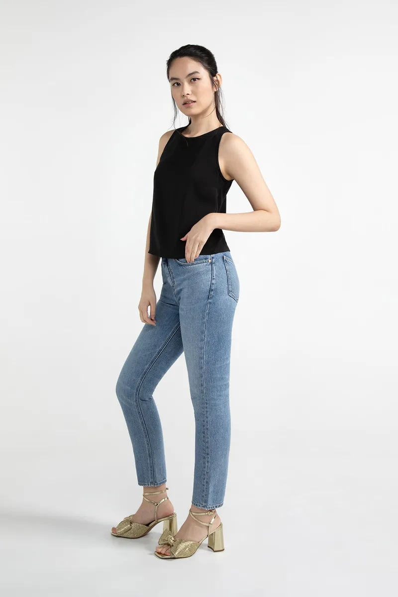 Lovjoi LOVJOI Damen vegan Jeans Pauleena Authentic Blau, Dunkelblau, – Produktbild 2 von 2