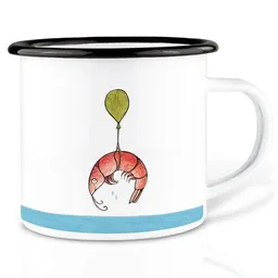 LIGARTI Emaille Tasse – Shrimp Ausflug – LIGARTI Tiermanufaktur – Produktbild 1 von 1