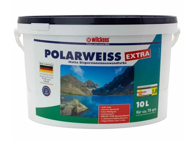 Wilckens Farben Wilckens Farben Wandfarbe Polarweiss Extra 10l – Produktbild 3 von 3