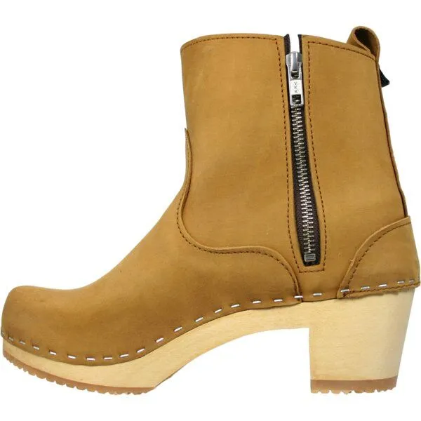 Klox Klox Stiefelette Stockholm - Medium Heel Clog Boots, Sand (hellbraun), – Produktbild 2 von 3
