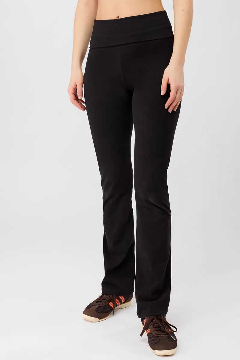 mandala MANDALA Damen vegan Hose Classic Rolldown Schwarz, Schwarz, – Produktbild 2 von 2