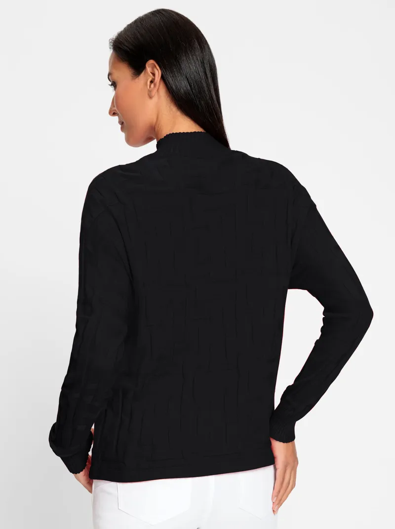 heine Jacquardpullover schwarz, Schwarz, – Produktbild 2 von 2
