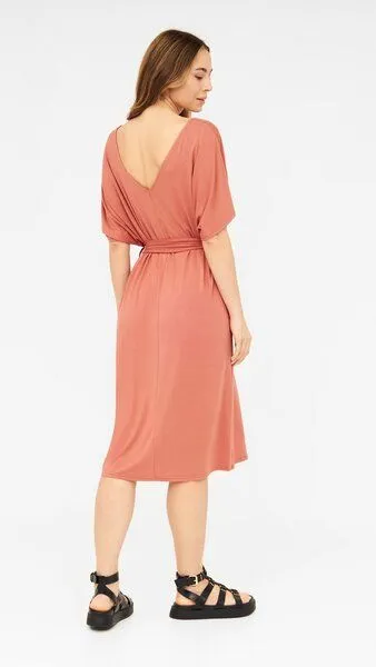 WiDDA berlin WiDDA berlin Wickelkleid ANNA Apricot aus ECOVERO® Jersey – Produktbild 3 von 3