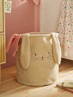 Vertbaudet XL-Aufbewahrungskorb VERZAUBERTER HASE aus Teddyfleece Wäschekorb Kinderzimmer sandfarben – Produktbild 1 von 1
