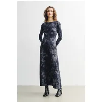 Rotholz Rotholz Damen vegan Kleid Mit Biesen Schwarz, Batik – Produktbild 1 von 1