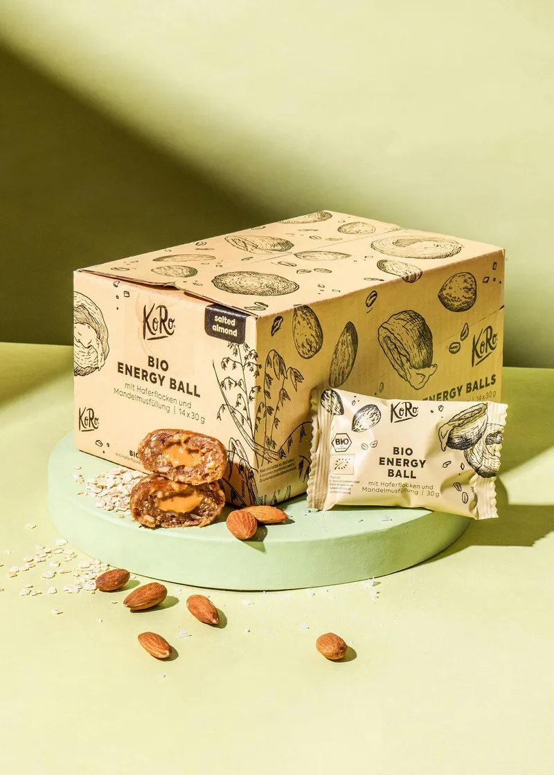 KoRo Bio Energy Ball Salted Almond 14 x 30 g – Produktbild 1 von 5