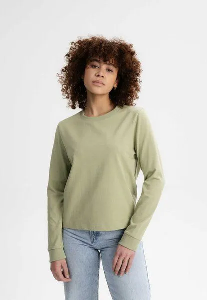 MELA MELA Langarmshirt schwer Style AASTHA aus 100% Bio-Baumwolle, Tea leaf, – Produktbild 1 von 4