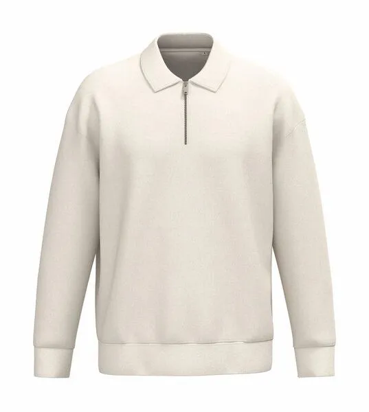 Greenspired Greenspired Nachhaltiges Unisex-Sweatshirt mit Polokragen & Zipper 300 g/m² XS - XXL, Elfenbein, – Produktbild 1 von 1