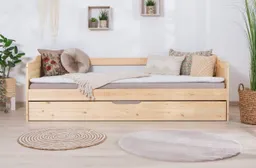 TICAA TICAA Funktionsbett Melinda, Daybett, Jugendbett, 2 Schlafplätze, Schublade auf Rollen, FSC®-zertifizierte Kiefer, 2 Rollroste, Massivholz – Produktbild 1 von 1