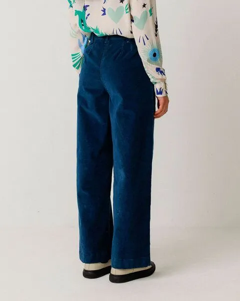 SKFK SKFK Iarza Cord Hose - aus Bio-Baumwolle, Ocean blue (blau), – Produktbild 4 von 4