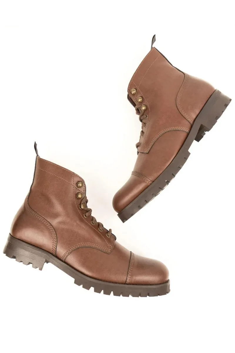 Will's Vegan Store Will's Vegan Store Herren vegan Stiefel Work Boots Braun, Braun, – Produktbild 1 von 2