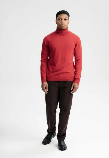 MELA Feinstrick Rollkragenpullover KANJA | von MELA | Fairtrade & GOTS zertifiziert, Granatapfel, – Produktbild 3 von 4