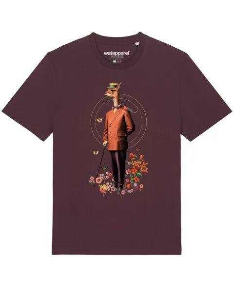 watapparel watapparel T-Shirt Unisex Fancy Llama, Red brown, – Produktbild 1 von 3