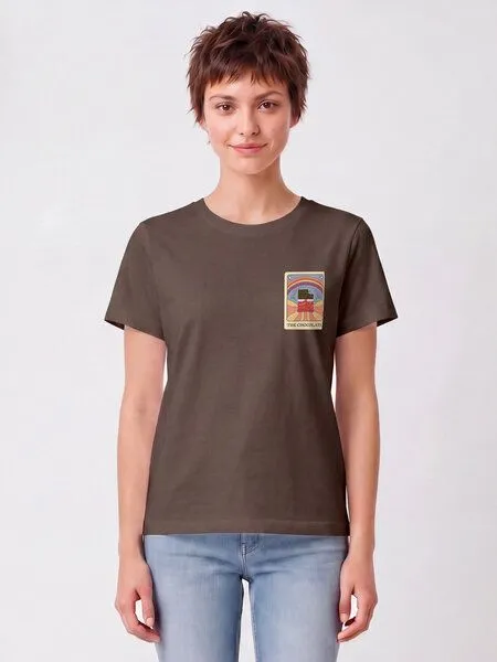 watapparel watapparel T-Shirt Frauen Tarot The Chocolate, Mocha, – Produktbild 2 von 2