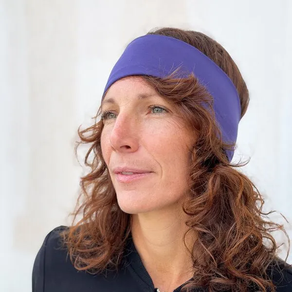 Liebe Deinen Planeten Liebe Deinen Planeten Bio Stirnband Basic - elastischer Baumwoll Jersey in vielen Farben, Cosmic lilac, – Produktbild 3 von 4