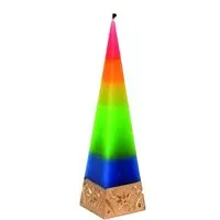 El Puente El Puente Pyramiden-Kerze "Regenbogen" | Fair Trade & Handmade aus Indien – Produktbild 1 von 1