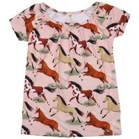 Walkiddy Walkiddy Bio-Baumwolltunika 'The Horses' in Rosa - Nachhaltige und Hautverträgliche Mode – GOTS zertifiziert – Produktbild 1 von 1