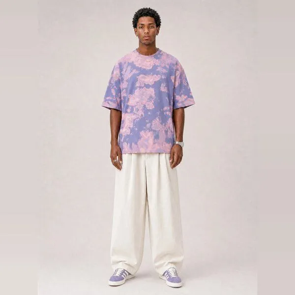 hey hey studios hey hey studios Herren Oversize T-Shirt „Cotton Candy“ Unikat aus Bio-Baumwolle, Mehrfarbig, – Produktbild 1 von 3