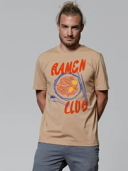 watapparel watapparel T-Shirt Unisex Ramen Club, Latte, – Produktbild 1 von 4