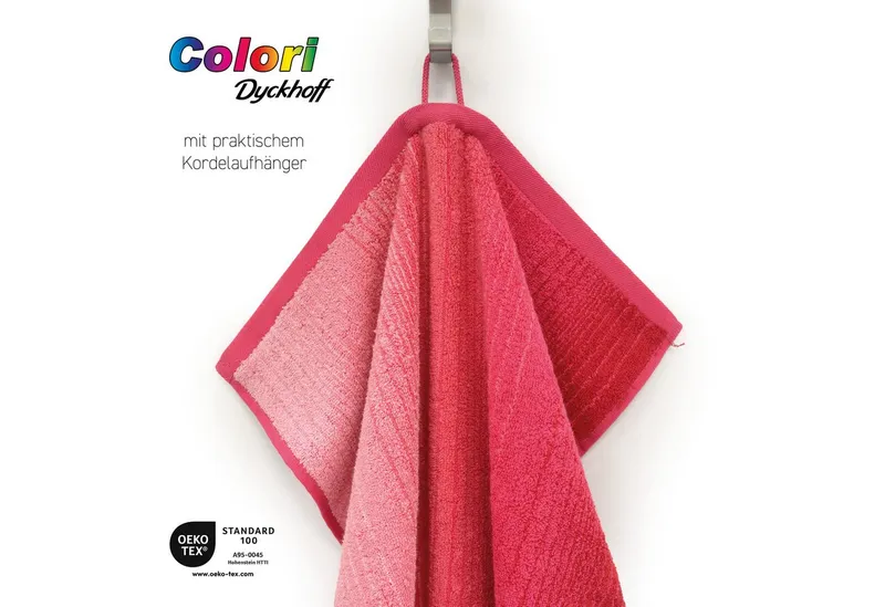 dyckhoff dyckhoff Handtücher Colori, Walkfrottee (Packung, 1-St), mit Farbverlauf, Rosa, – Produktbild 1 von 4