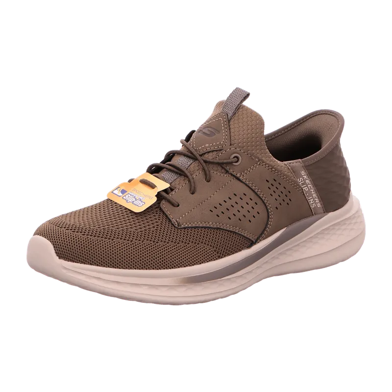 Skechers Skechers Slade Slipper Schuhe grün khaki Slip-Ins 210889 für Herren, beige, Größe 48 ½ EU, Beige, – Produktbild 1 von 7