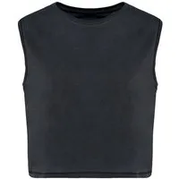 Kultgut Kultgut Biofair- Vegan Vintagelook CropTop - 100% Biobaumwolle, Inkgrey, – Produktbild 1 von 1