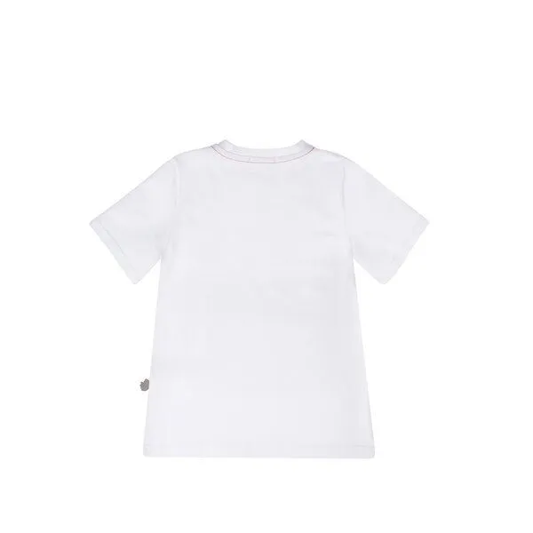 Marraine Kids Marraine Kids T-Shirt aus Bio Baumwolle mit platziertem Druck, Weiss / grün, – Produktbild 3 von 4