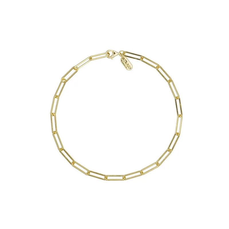 Design Letters Chunky square link chain large Armband - vergoldet – Produktbild 1 von 1