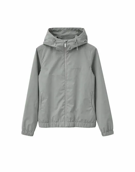 Mazine Mazine leichte Blouson-Jacke aus recykeltem Plastik, Graugrün (light bottle), – Produktbild 1 von 4