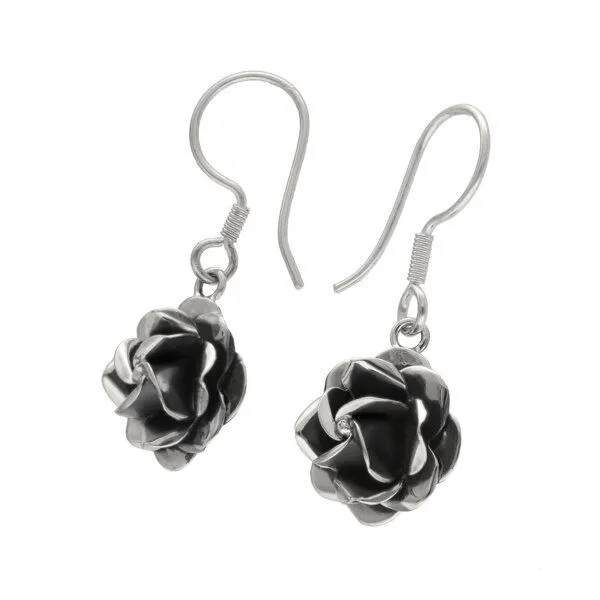 pakilia pakilia Silber Ohrringe Rose Fair-Trade und handmade, Rosa, – Produktbild 1 von 6