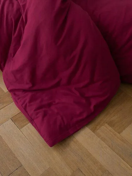erlich textil erlich textil Cotton Select Bettdeckenbezug für Unisex aus Baumwolle-Flanell in cassis, Cassis, – Produktbild 4 von 5