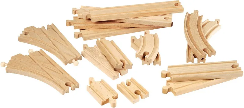BRIO BRIO Gleise-Set BRIO® WORLD, Mittleres Schienensortiment, (Set), Ergänzungsset BRIO® WORLD, Beige, – Produktbild 2 von 4
