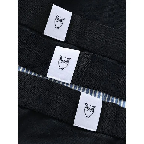 KnowledgeCotton Apparel KnowledgeCotton Apparel 3-Pack Boxershorts STRIPE Print aus Bio-Baumwolle, Schwarz-stripe, – Produktbild 2 von 2