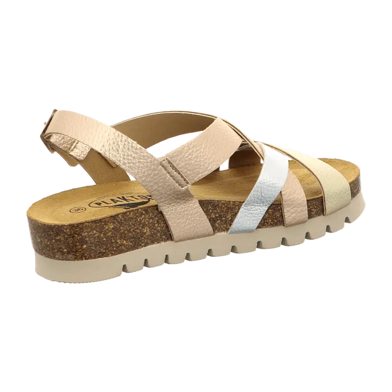 Plakton Plakton Bequeme Sandalen für Damen, Gold, – Produktbild 5 von 7