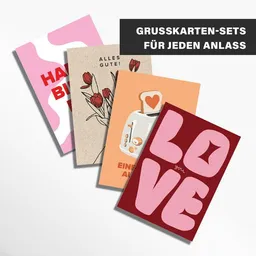 DEINE ZWEISAMKEIT DEINE ZWEISAMKEIT GRUSSKARTEN-SETS | 4 x 4 GRUSSKARTEN FÜR BESONDERE ANLÄSSE – Produktbild 1 von 1