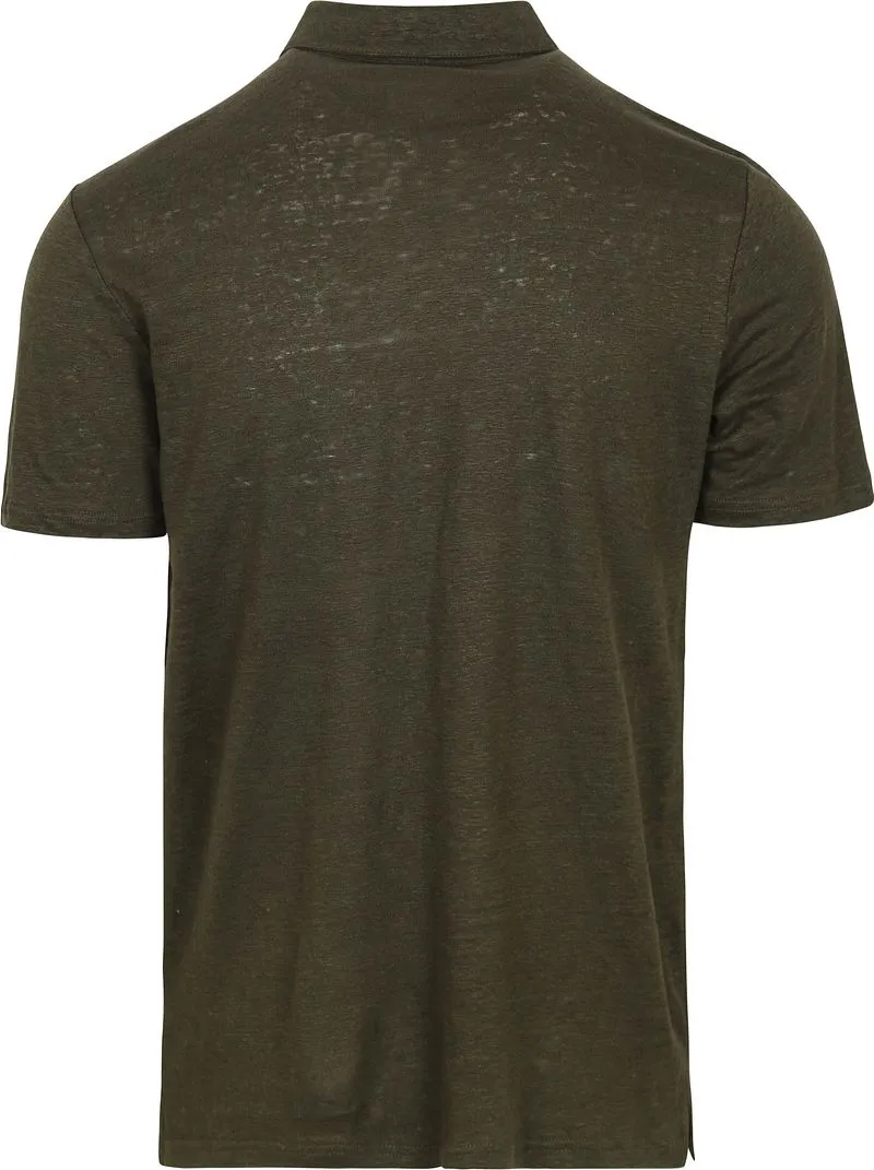 KnowledgeCotton Apparel KnowledgeCotton Apparel Poloshirt Leinen Dunkelgrün - Größe XL, Dunkelgrün, – Produktbild 2 von 2