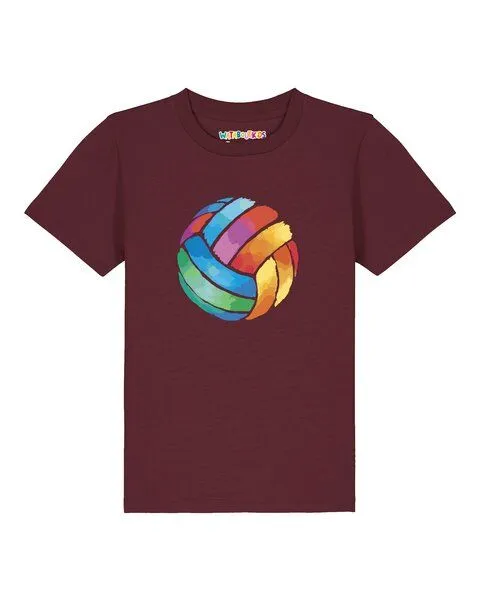 watabout.kids watabout.kids T-Shirt Kinder Volleyball, Burgundy, – Produktbild 1 von 2