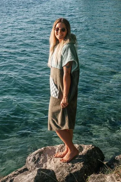 Zeachild Zeachild Surfponcho Green Drift Bio-Frotte – Produktbild 3 von 4