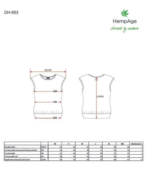 HempAge HempAge Damen Yoga T-Shirt Hanf/Bio-Baumwolle, Black(schwarz), – Produktbild 3 von 4