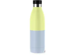EMSA EMSA Trinkflasche "Bludrop" mit Quick-Press-Verschluss, 0,7 l, blau/gelb – Produktbild 1 von 1