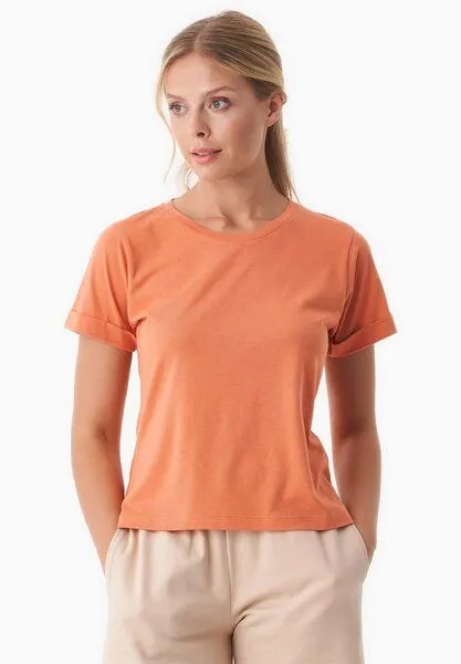 ORGANICATION ORGANICATION T-Shirt aus TENCEL Modal und Bio-Baumwolle, Dusty orange, – Produktbild 1 von 4