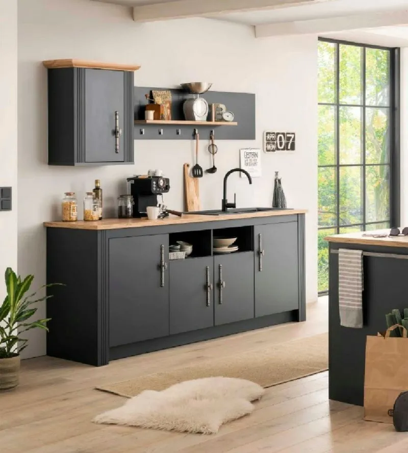 OTTO home Küche KS-Westminster, Breite 204 cm, ohne E-Geräte, Grau, – Produktbild 5 von 5