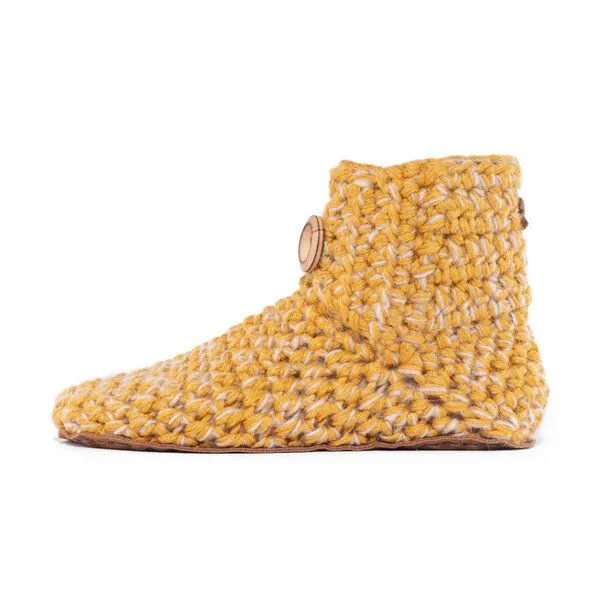 Kingdom of Wow Kingdom of Wow - Handgefertigte Hausschuhe aus Wolle - High Top, Butterscotch, – Produktbild 1 von 6