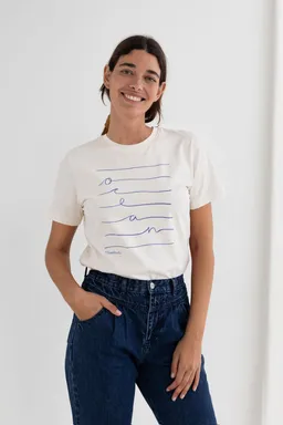 TWOTHIRDS TWOTHIRDS Damen vegan T-Shirt Alcudia Waves Weiß – Produktbild 1 von 1